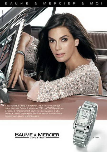 Baume & Mercier advertising campaign featuring Teri Hatcher