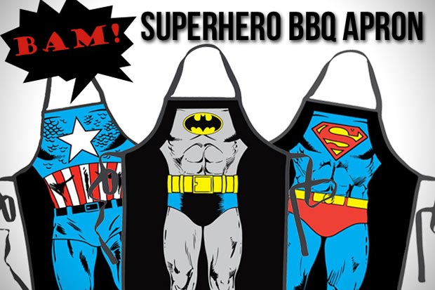 What To Wear For A Super BBQ Party? A Superhero Apron, Duh!