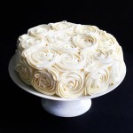 Beautiful white rose cake