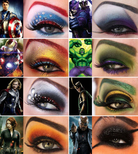 best Halloween makeup The Avengers eyes makeup