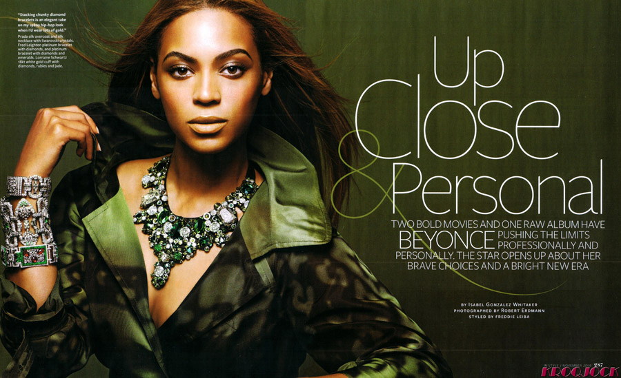 Beyonce Knowles Does InStyle Magazine In November 2008