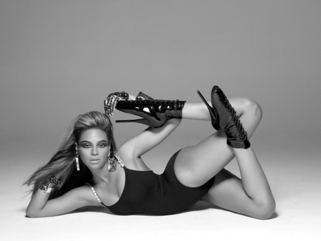 Beyonce Sasha Fierce picture with robo glove and high heels
