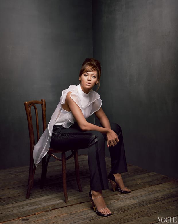 Beyonce Vogue seated photo