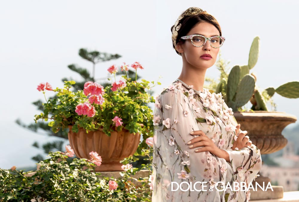 Bianca Balti Dolce Gabbana Spring Summer 2014 eyewear ad campaign