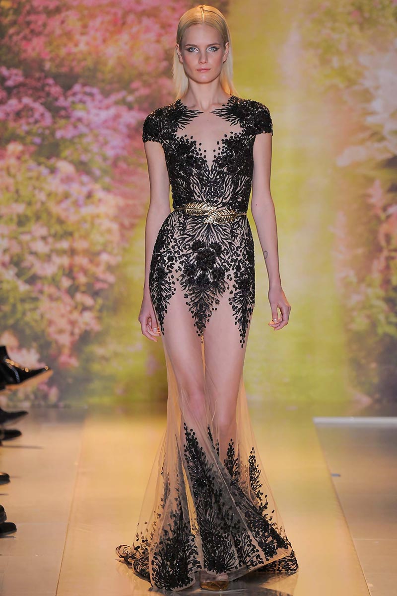 black embroidery dress Zuhair Murad Spring 2014 Couture