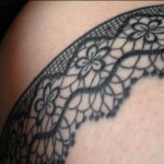 Black lace garter tatoo