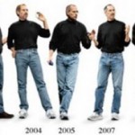 black turtleneck blue jeans new balance sneakers Steve Jobs