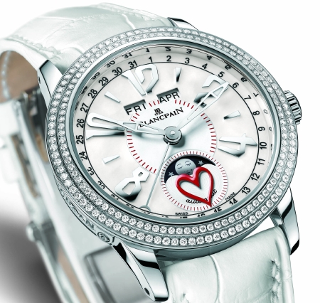 Blancpain Heart Motif White Watch for Saint Valentin 2008