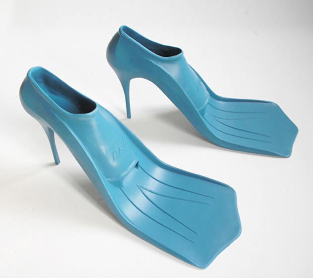 blue flipper high heels design Paul Shietekat