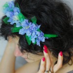 blue flowers spring headband how to