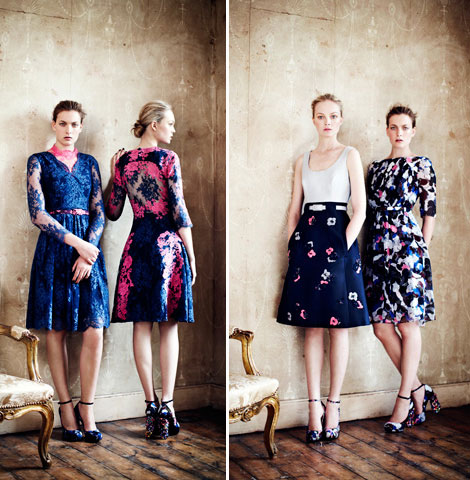 Erdem Resort 2013 Collection: Blue Lace And Flowers