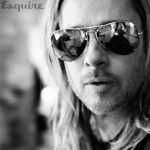 Brad Pitt black and white portrait Esquire