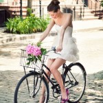 Bridal hairdo chestnut bun