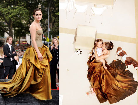 bronze Bottega Veneta dress Emma Watson Sarah Jessica Parker
