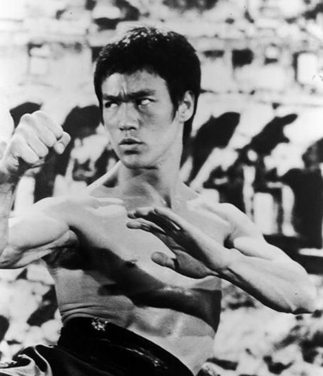 Bruce Lee bw photo