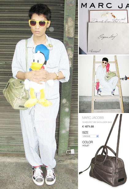 Bryanboy Sunburst Marc Jacobs Bag and Marc Jacobs Personal Note