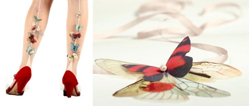butterfly ribbon tights Jewelera Derya Aksoy