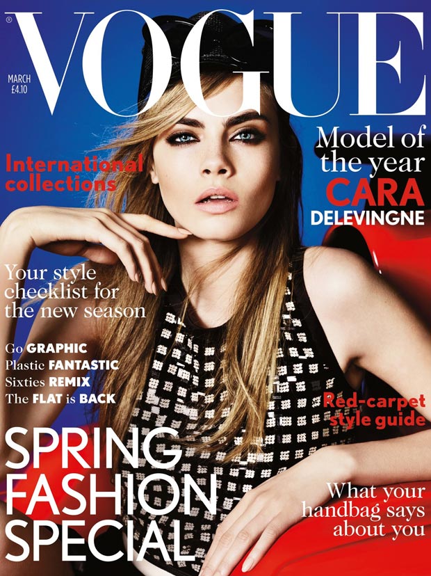 Cara Delevingne Vogue UK March 2013 cover