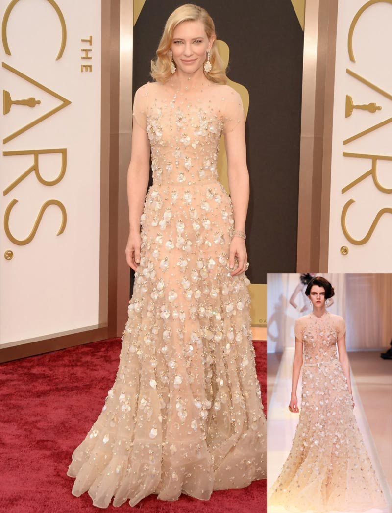 Cate Blanchett dress 2014 Oscars Armani Prive