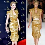 Cate Blanchett McQueen golden dress SS12 AACTA Awards