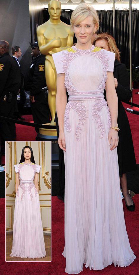 Cate Blanchett Pale Pink Givechy couture dress 2011 Oscars