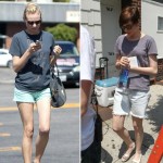 celebrities wearing shorts Diane Kruger Anne Hathaway
