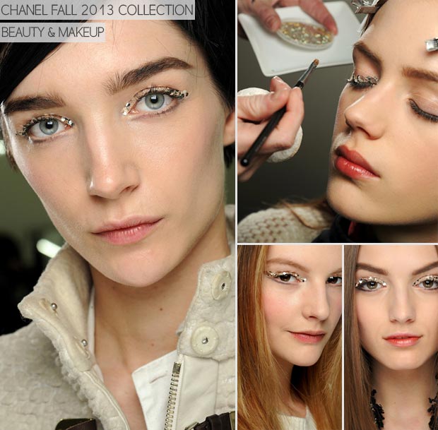 Chanel Fall 2013 beauty glitter makeup