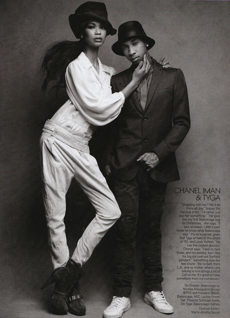 Chanel Iman boyfriend Tyga Vogue US May 09