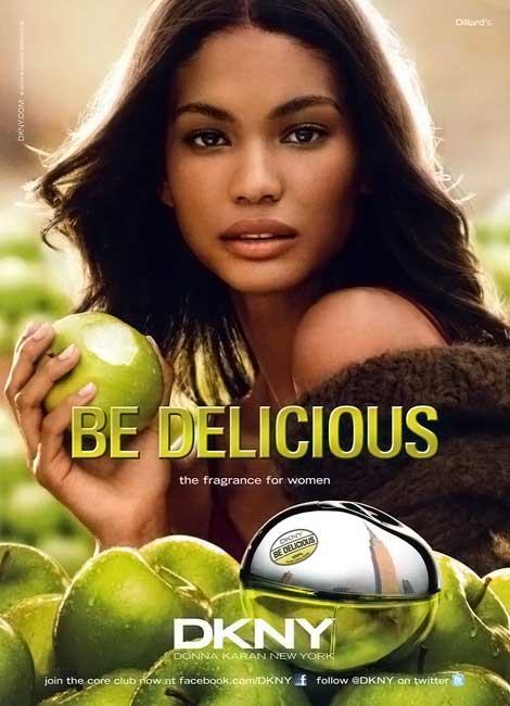 Chanel Iman DKNY Be Delicious Perfume Ad Campaign