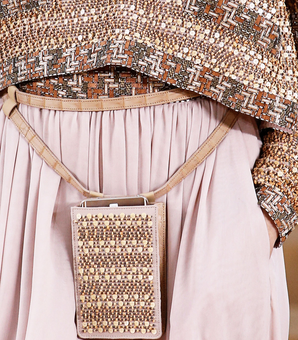 Chanel Spring 2016 Haute Couture sequins beads wood