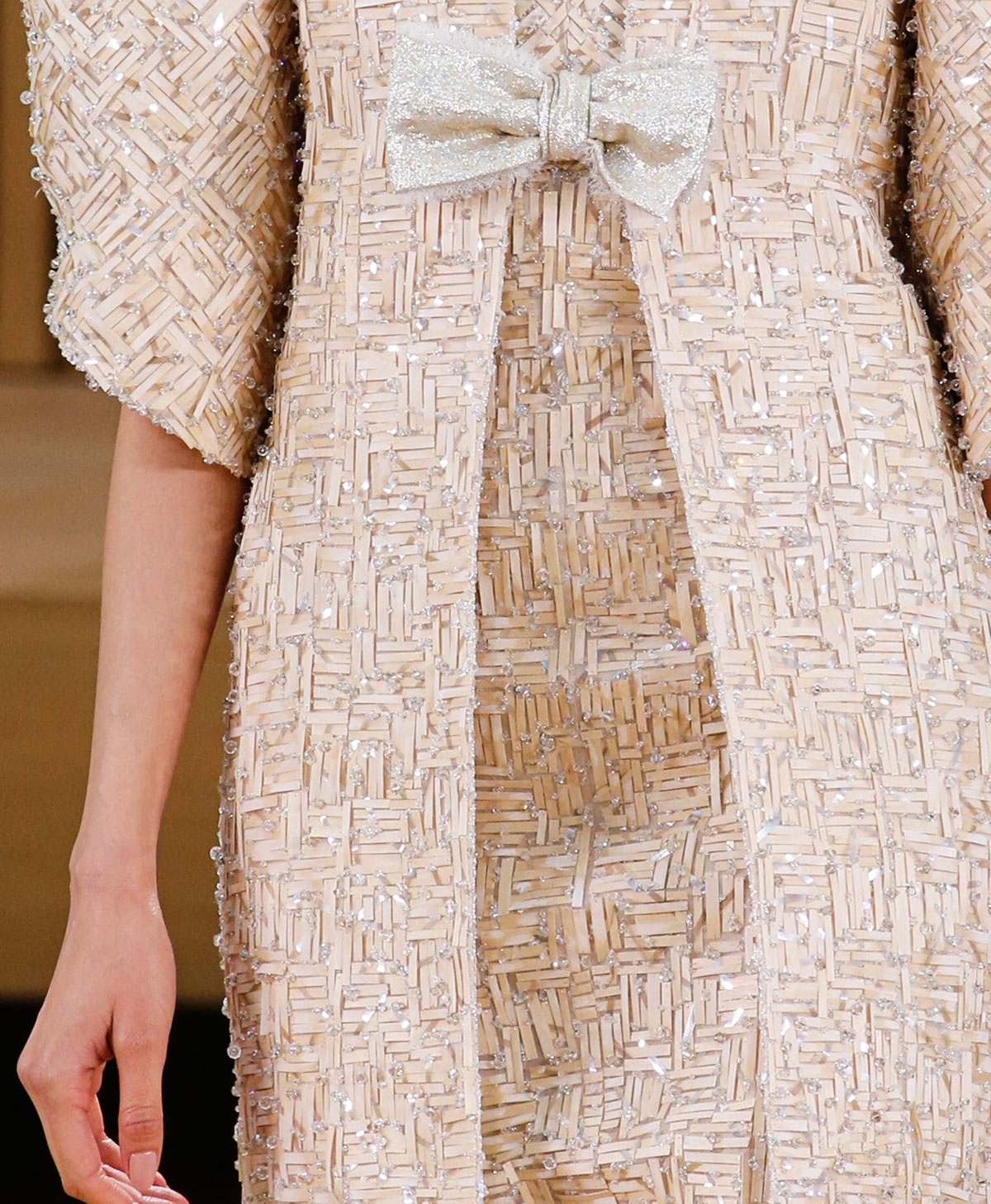 Chanel wood dress Spring 2016 Couture
