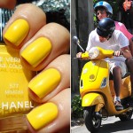 Chanel yellow nail polish MImosa yellow scooter