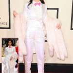charli xcx Grammy 2015 white suit Moschino