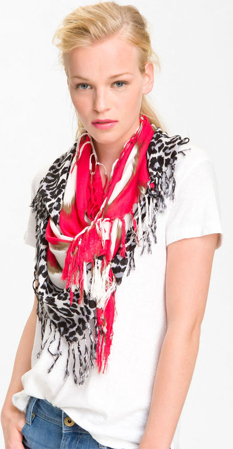 cheetah wild print summer scarf