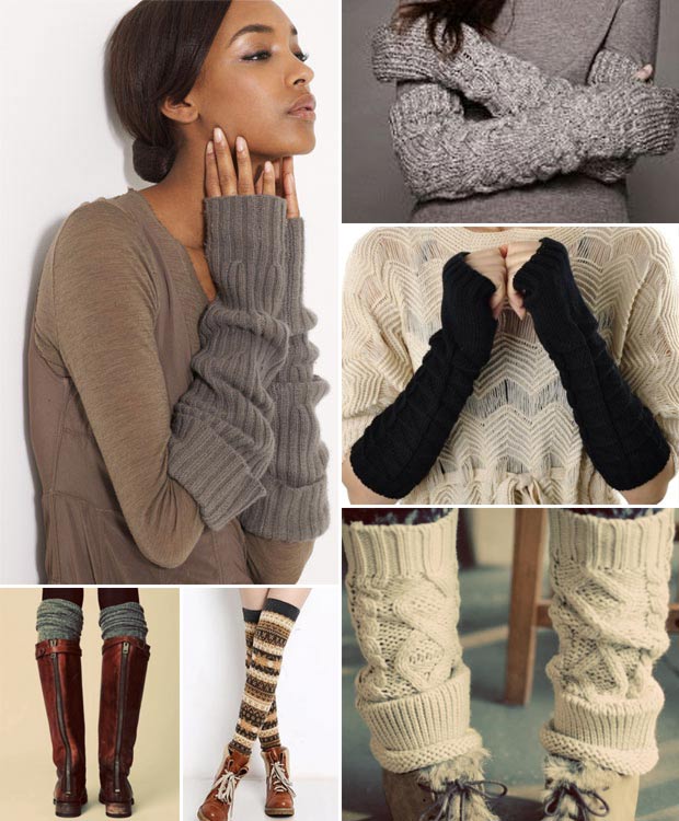Chic and warm winter legs arms warmers