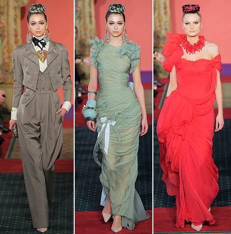 Christian Lacroix Couture Spring 09 red beige