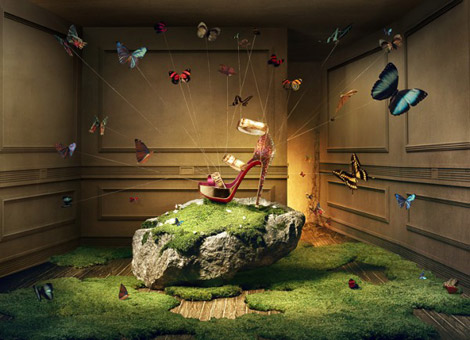 Christian Louboutin Fall Winter 2010 ad campaign butterflies