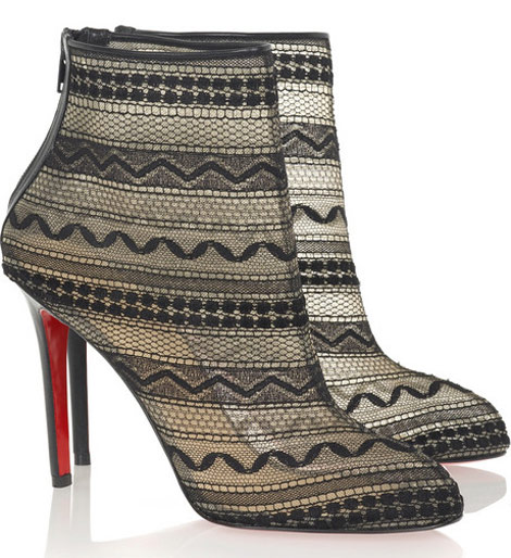 Christian Louboutin Lace Paola 100 Ankle boots