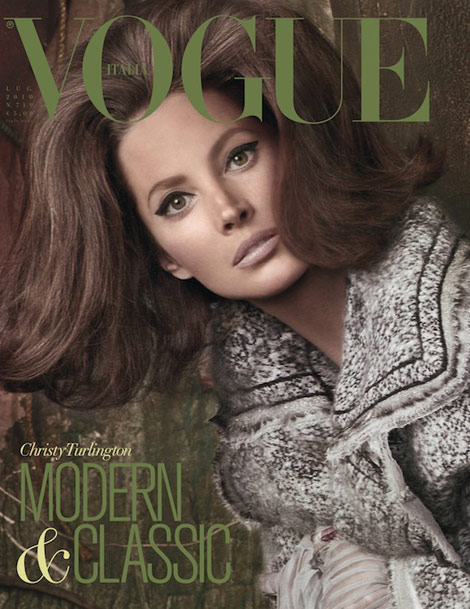 Christy Turlington Vogue Italy August 2010 cover