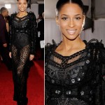 Ciara lace see through dress 2010 Grammy awards