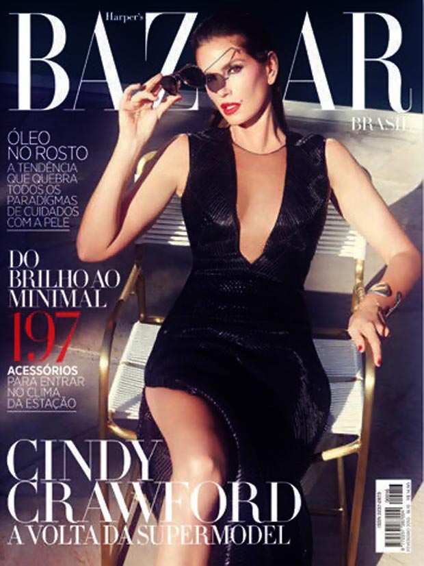 Cindy Crawford Harper s Bazaar Brazil February 2013 cover