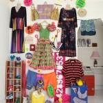 Clothes wall display at home