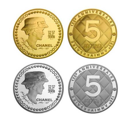 Coco Chanel 125 years anniversary Karl Lagerfeld coins