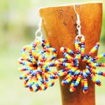 colorful beaded earrings by Innocent Creationz