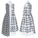 Comme des garcons black and white dress