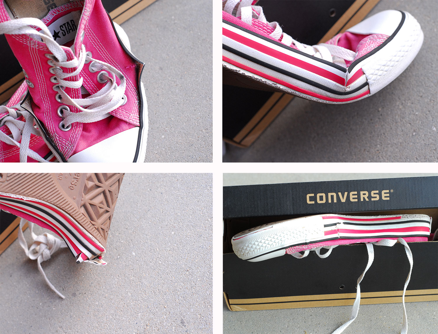 Converse sneakers worn out prematurely