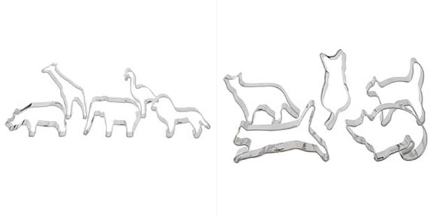 cookie cutters animals shapes