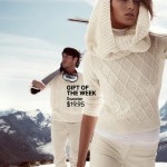 Daria Werbowy white sweater HM winter 2012