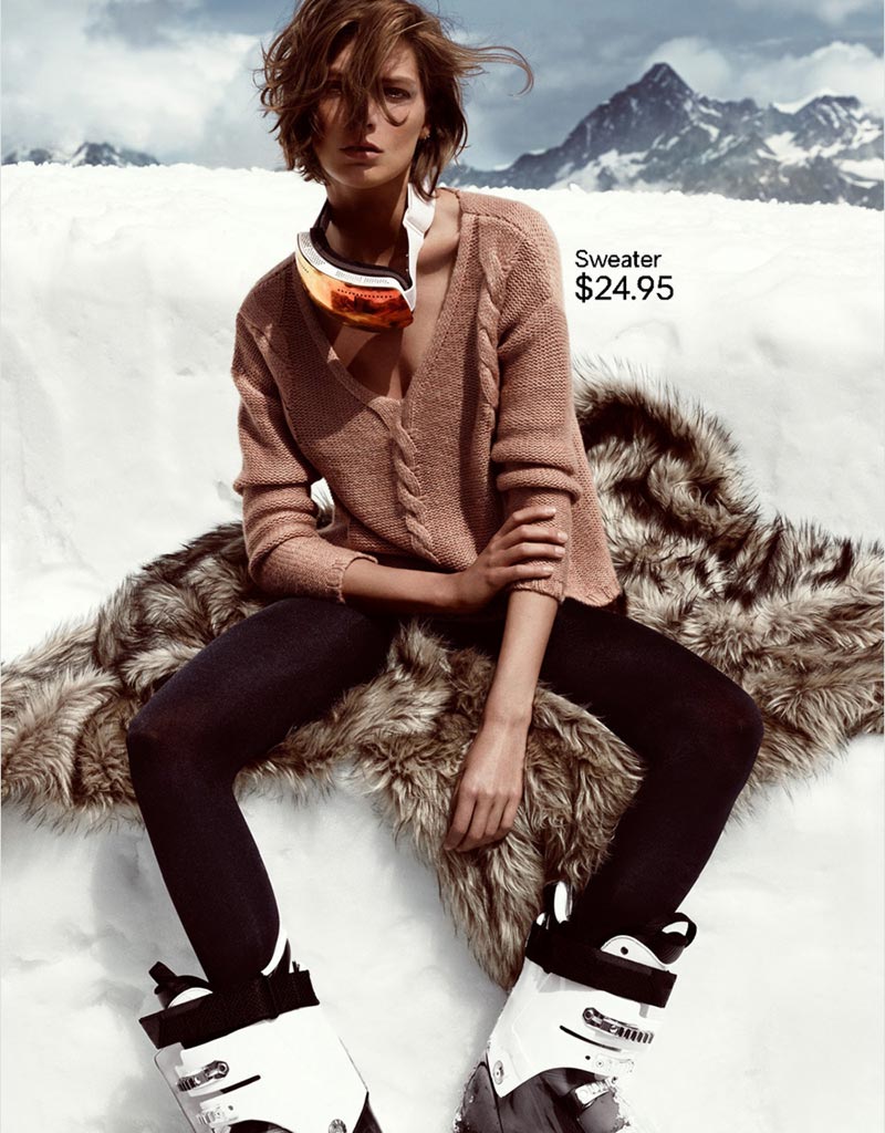 Daria Werbowy winter knit H and M