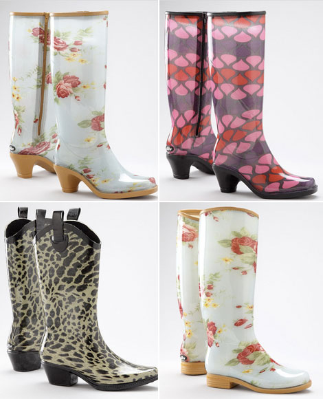 Dav rain boots flower prints